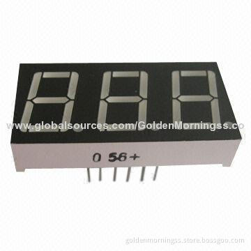 Three-digit 7-segment LED Display, 0.56-inch, Common Anode